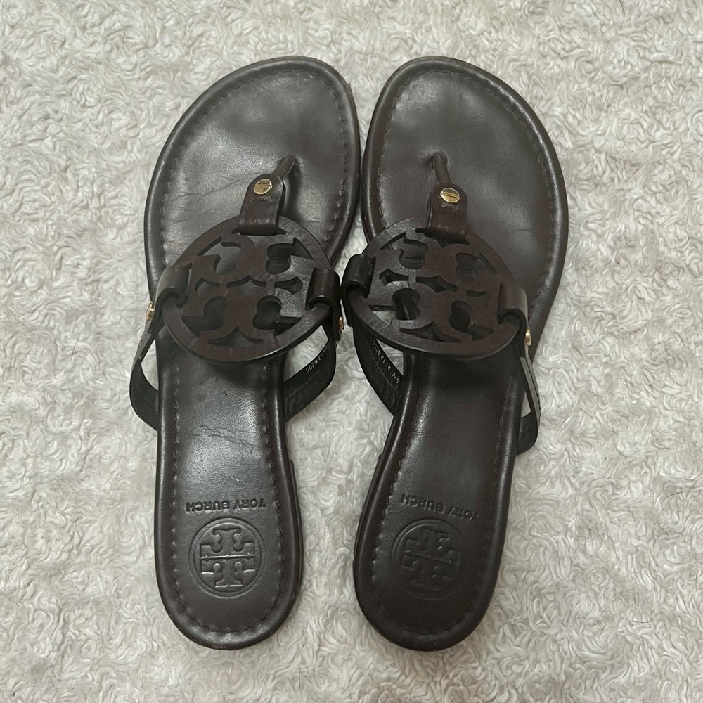 Tory Burch Chocolate Miller Sandals